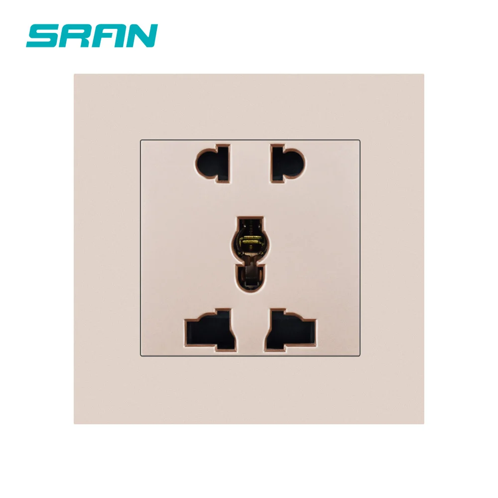 SRAN 5 отверстий многофункциональная настенная розетка Международная