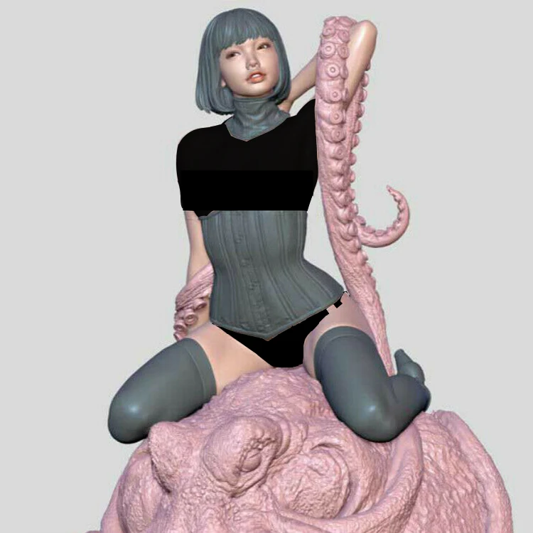 

1/8 Octopus Girl, Resin Model figure GK, Science fiction theme, Unassembled and unpainted kit