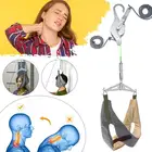 Комплект для вытягивания шеи на двери, подвесной дышащий Рогатка на шею, растягивающийся Регулируемый шейный корректор, Растяжитель шеи, инструмент для ухода за шеей