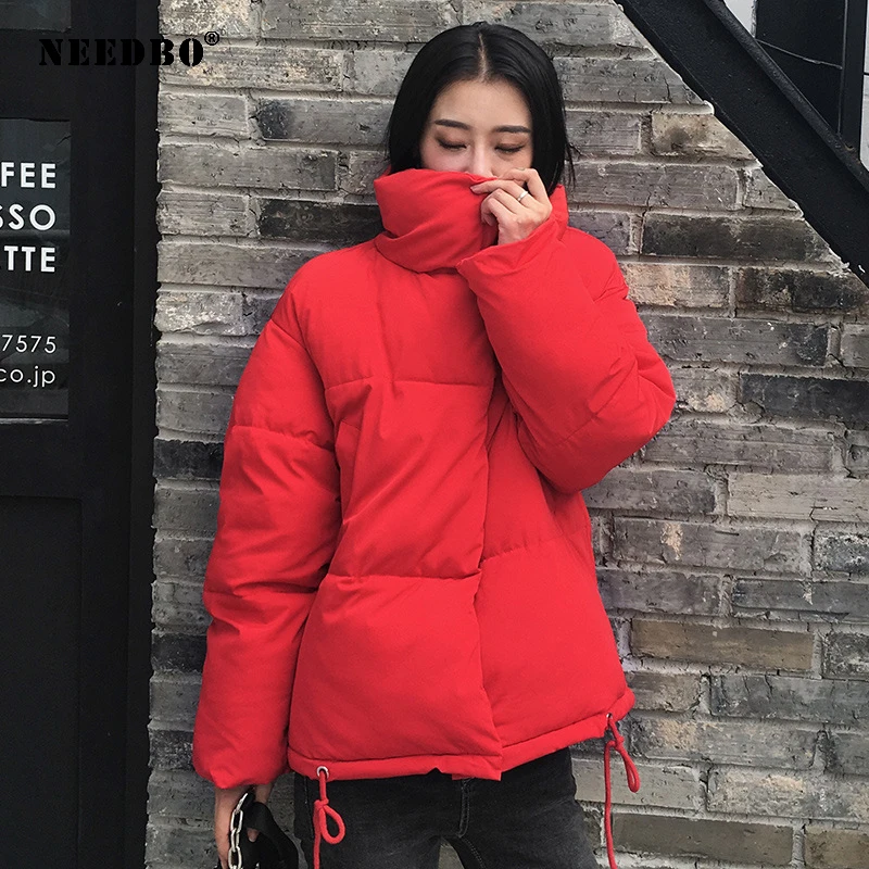 NEEDBO Winter Jacket Women Oversize Warm Winter Coat Women 2021 Cotton Padded Female Woman Winter Coats  Women Parka Outwear