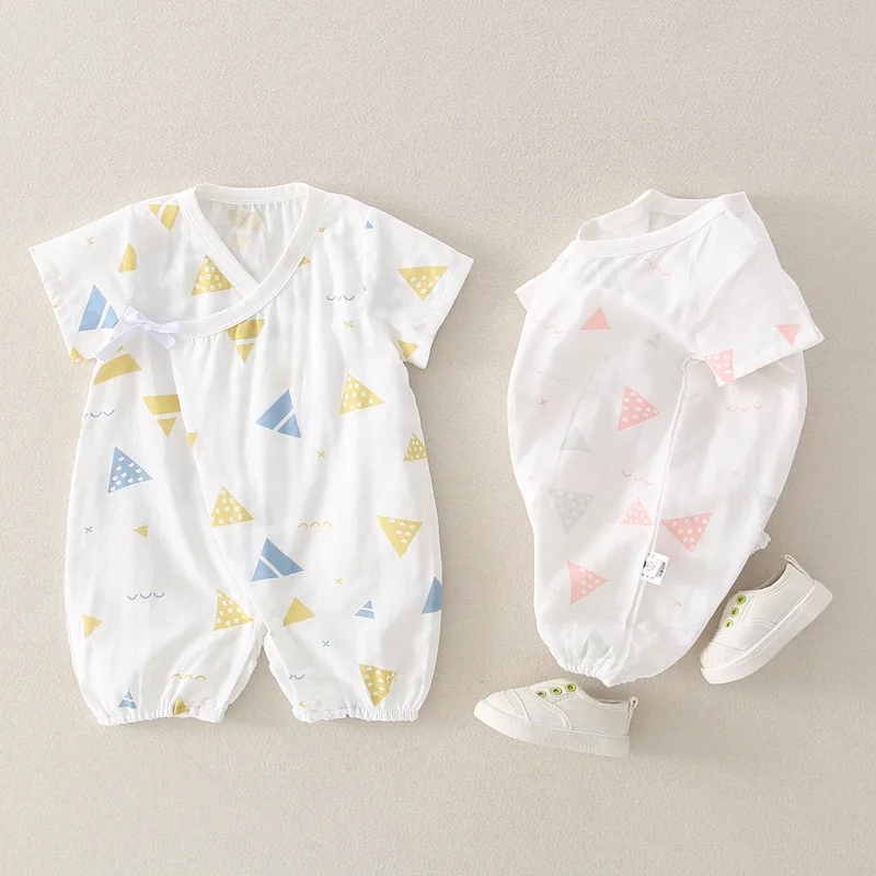 

Baby Summer Thin One-piece Printed Vest Cute Baby Climbing Clothes Toddler Romper Kids