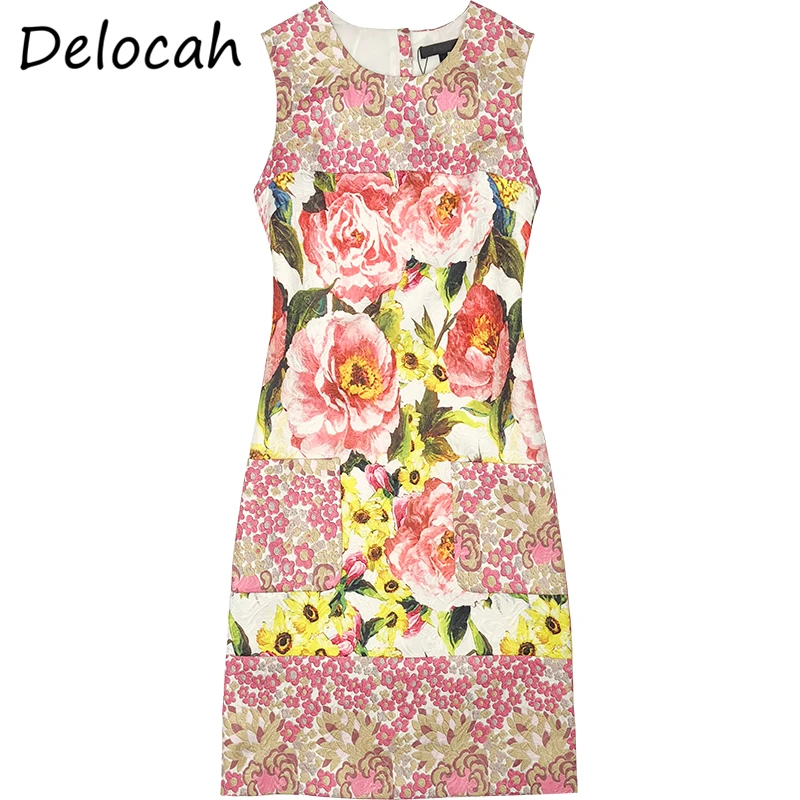 

Женское летнее короткое платье без рукавов, с цветочным принтом