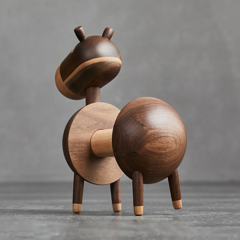 Держатель туалетной бумаги черный орех симпатичная форма осла держатель для