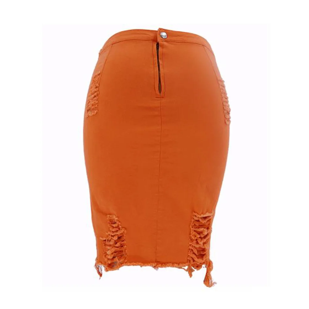 Женская джинсовая мини-юбка желтая однотонная облегающая летняя юбка-карандаш