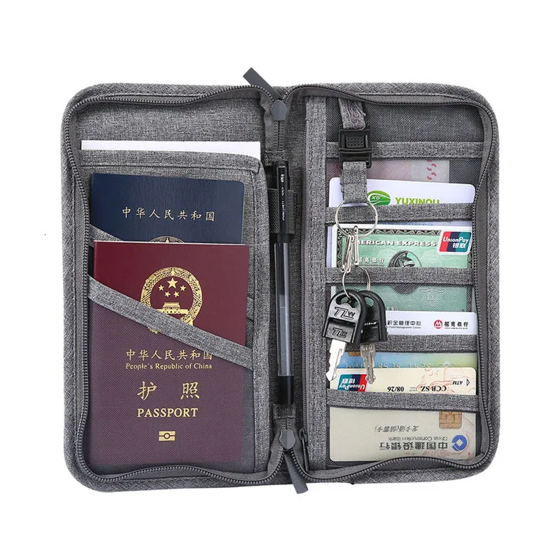 Унисекс чехол для паспорта кредитный ID держатель карт Длинный кошелек