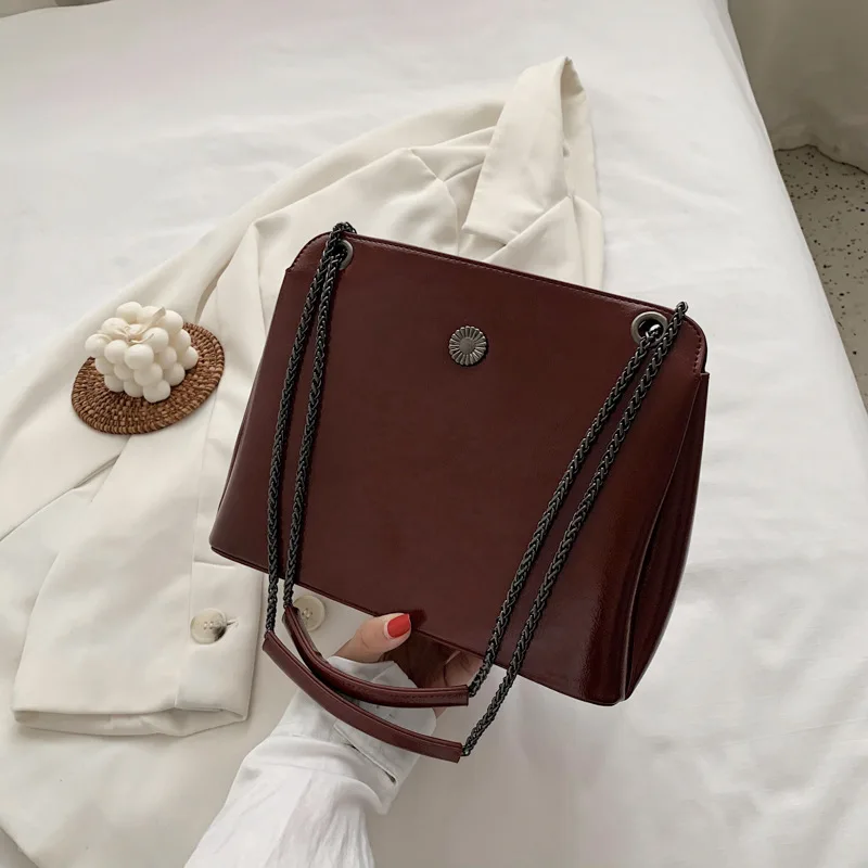 

Simple Large-capacity Handbags Women's Bags 2020 New Trendy Fashion Chain One Shoulder Underarm Bag Messenger Small Square Bag