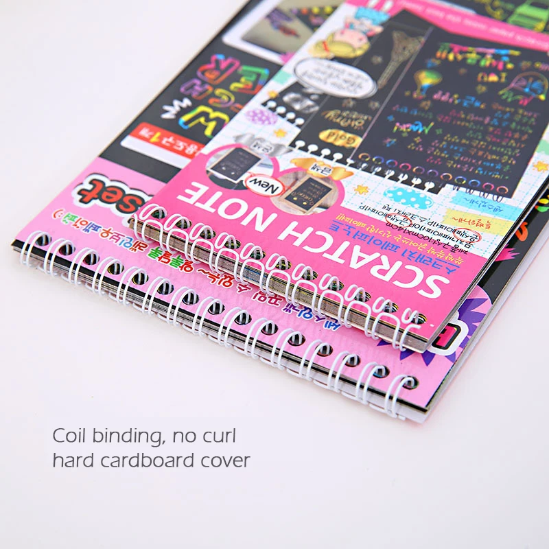 Детская креативная скребковая живопись своими руками красочная книга для