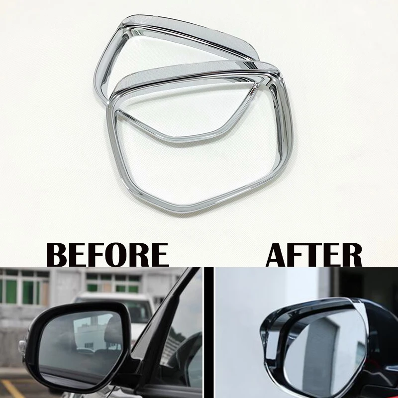 

For Mitsubishi Eclipse Cross 2018 2019 ABS Chrome Plastic Side Door Rearview Mirror block rain eyebrow Cover Trims Accessories