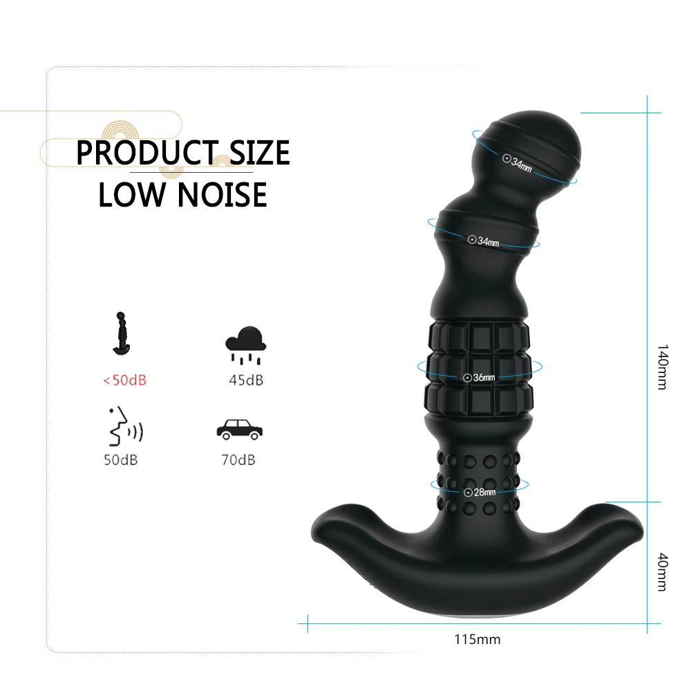 Male Anal Vibrator For Men Dildo Plug Prostate Massager Radio Controlled 360 Degree Rotation G point Stimulate Adult Toys | Красота и