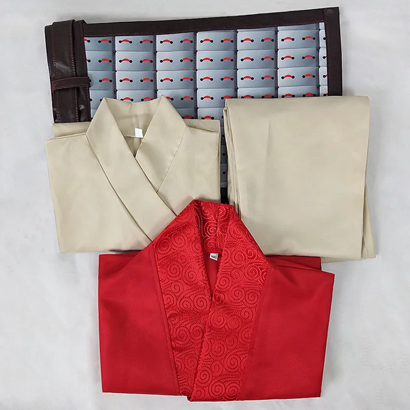 Фильм Косплей Мулан Хуа костюм топ брюки наборы красное пальто Hanfu Хэллоуин