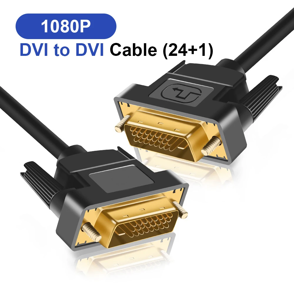 Cable DVI de alta velocidad 1080p, conector 3D chapado en oro macho-Macho...