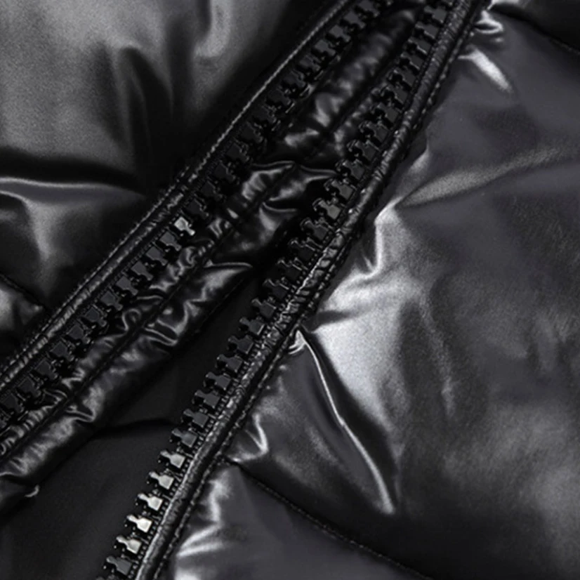 Winter Men Coats Warm Couple Casual Stand Collar Thicken Glossy Short Parka Male Korean Fashion Hooded Down Jacket