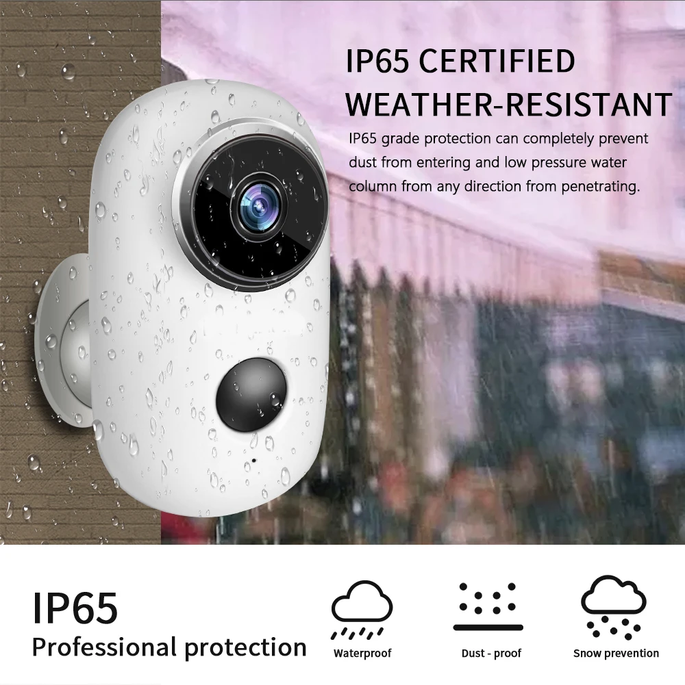 1080P 100% беспроводная аккумуляторная батарея IP Wi-Fi камера PIR сигнализация движения