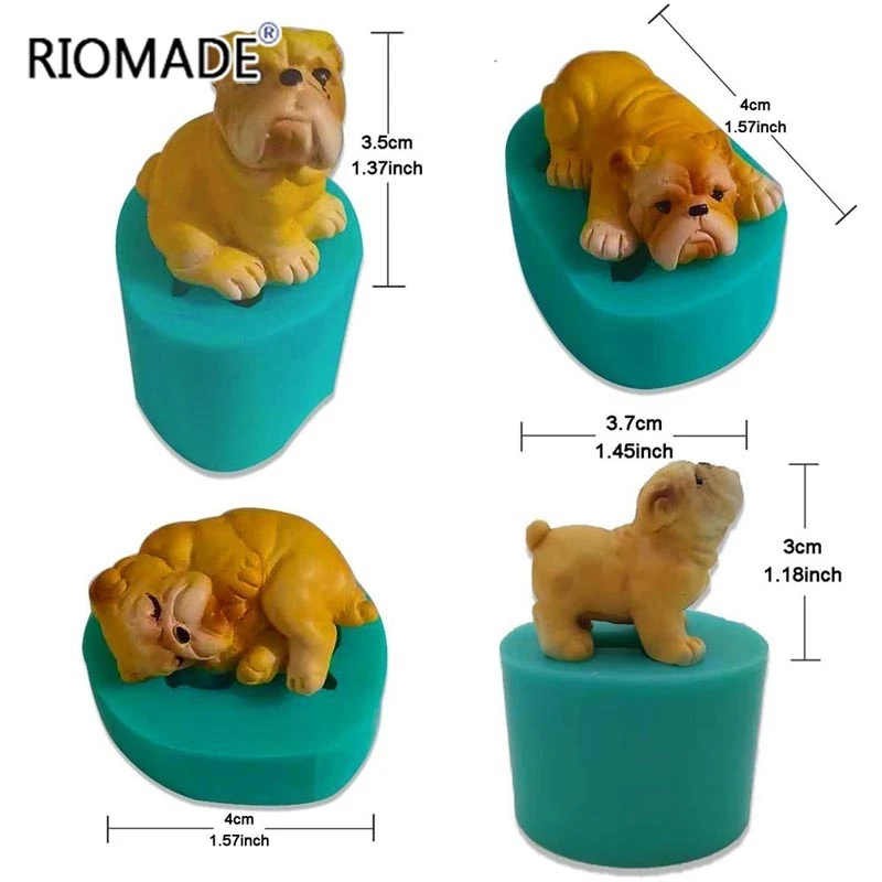 Мини силиконовая форма для бульдога инструменты украшения тортов маленьких