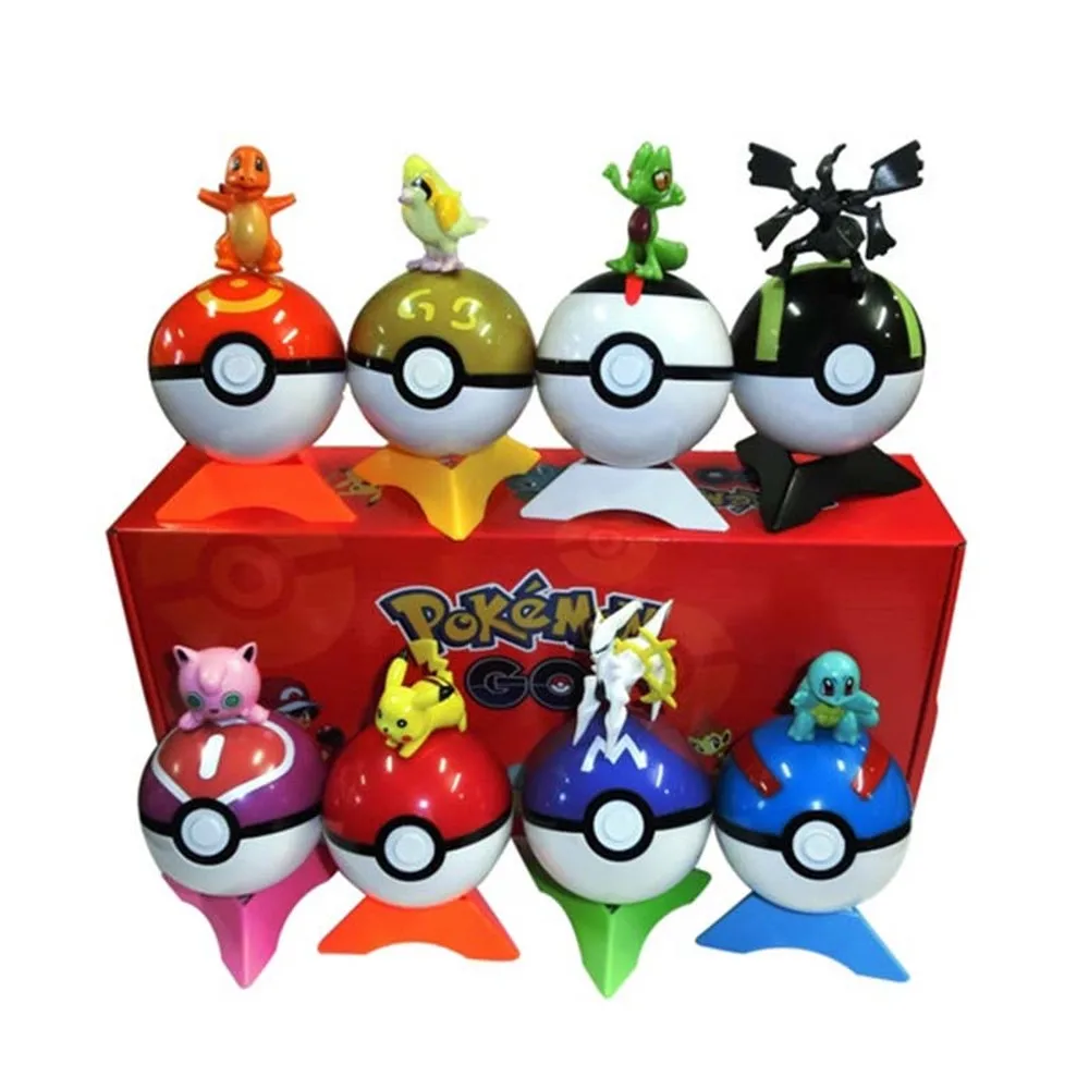 

Original Takara Tomy Pokemon Poke Ball Action Figure Toys 8 PCS/set Children's Model Toys Christmas Birthday Gifts