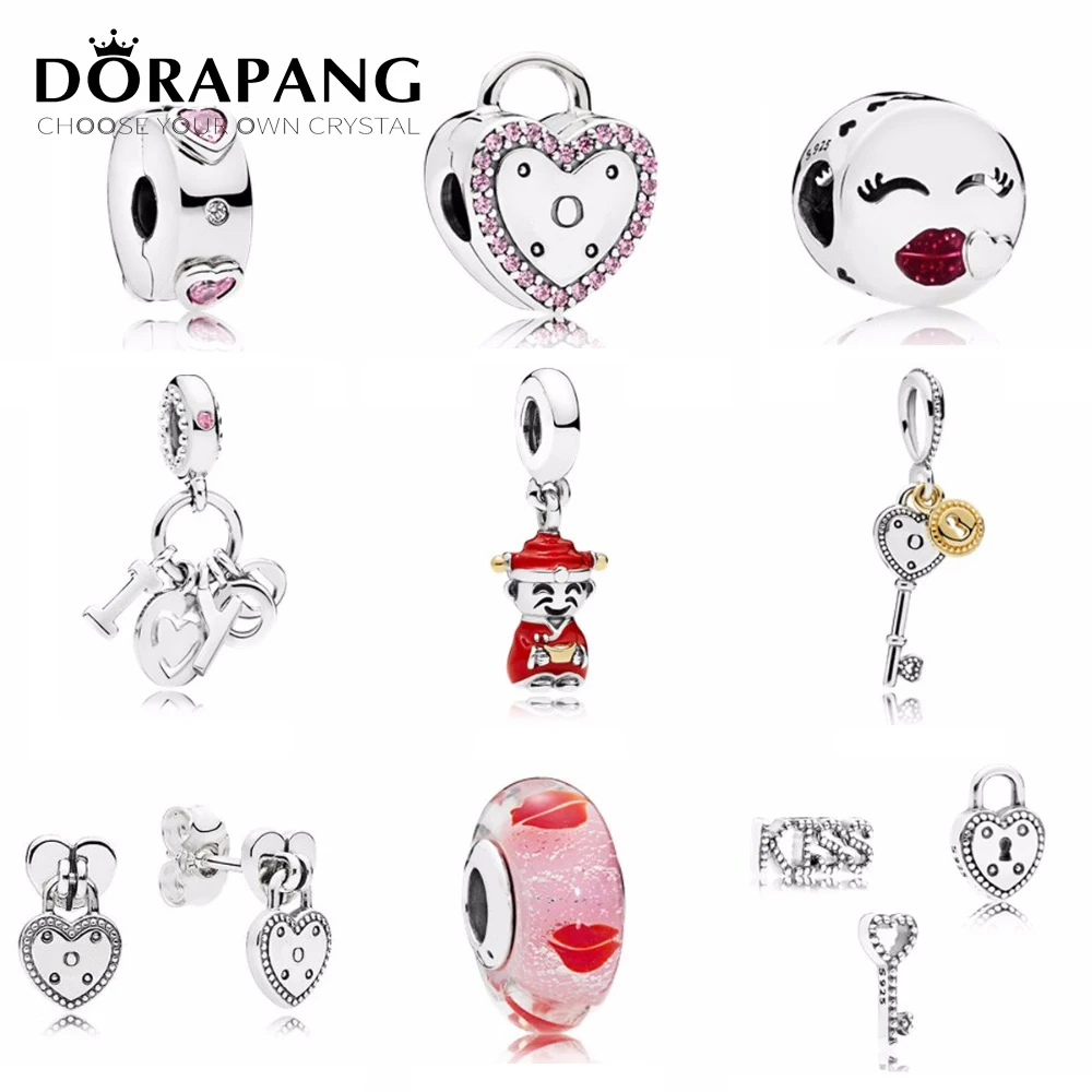 

Женский браслет из серебра 2018 пробы, с бусинами и красным сердцем