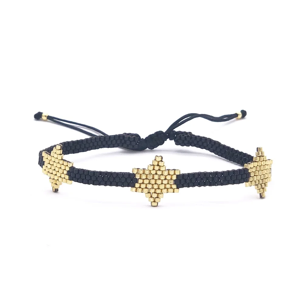 Go2boho MIYUKI 3D браслет сердце черная звезда ювелирные изделия заклепки Pulseras Mujer Moda классические браслеты для женщин ручной работы ткацкий бисер
