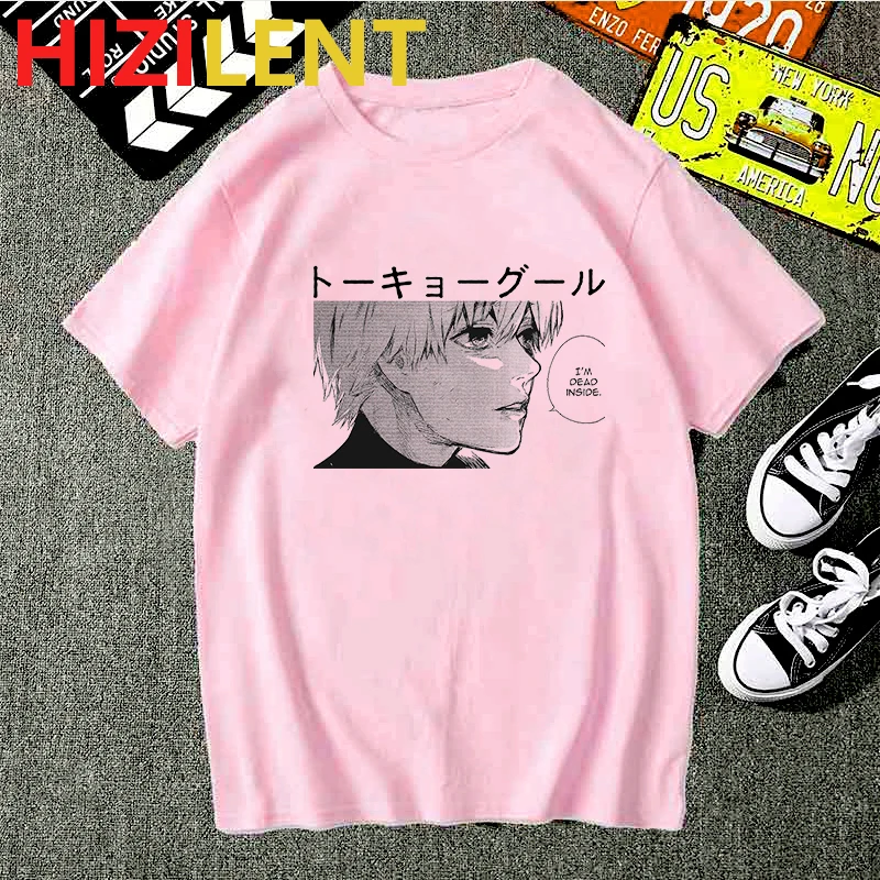 Футболка мужская с милым мультяшным рисунком модная рубашка унисекс японским