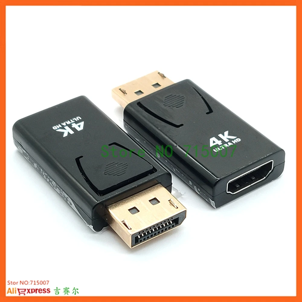 Адаптер для порта дисплея 4K DP папа HDMI совместимый мама черный Высококачественный