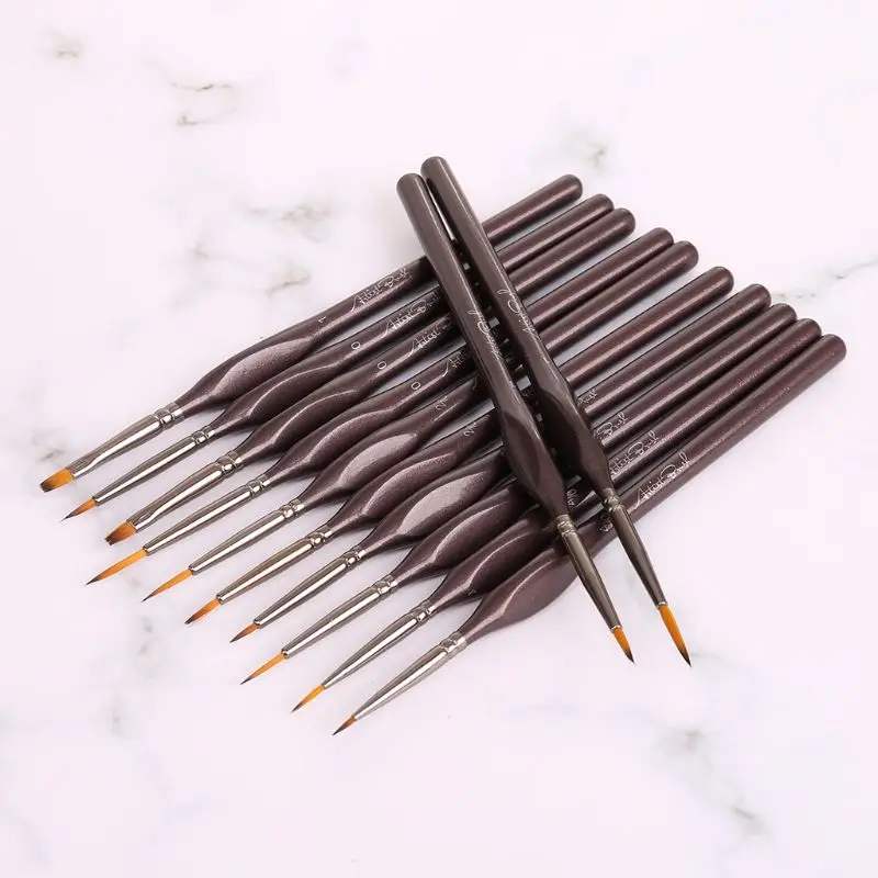

12pcs/set Scriptliner Detail Fine Paint Brushes Nylon Hair Paintbrushes Art Tool