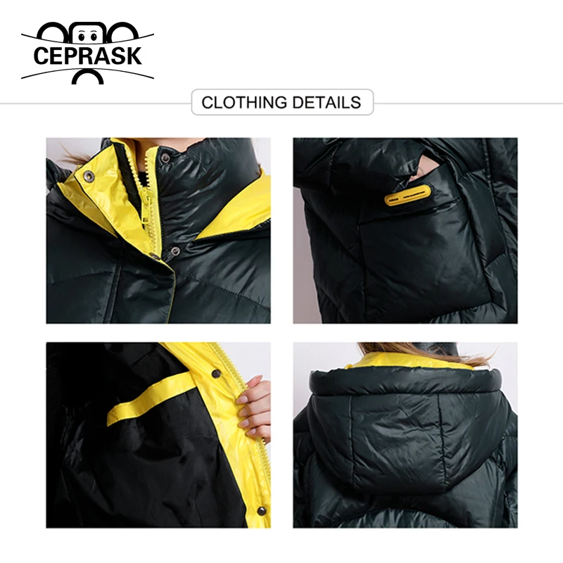 CEPRASK 2021 Новая зимняя Женская куртка высокого качества яркая одежда Брендовое