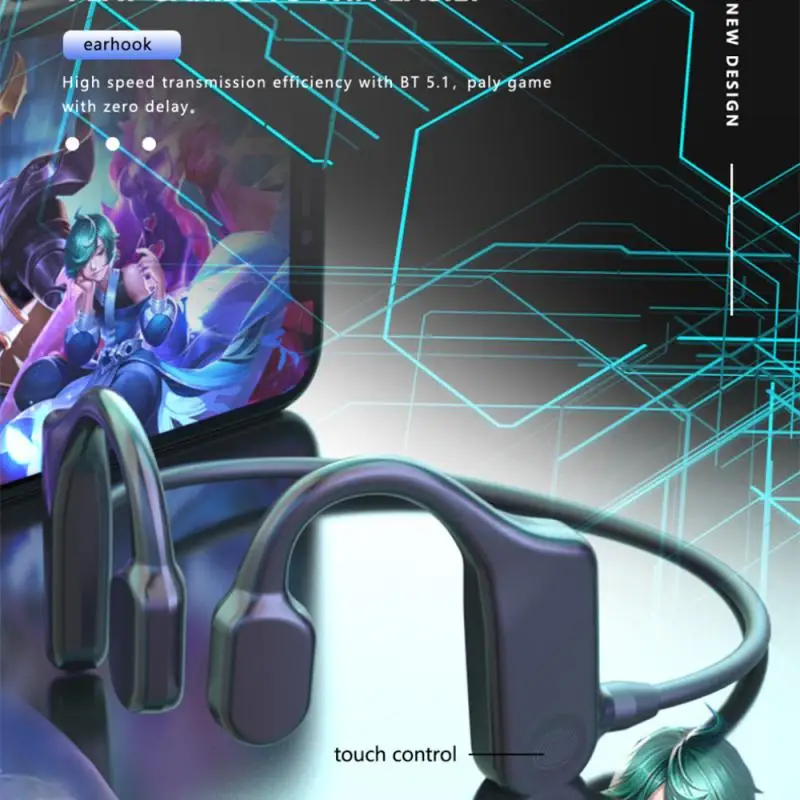 

Bone Conduction Headphones Bluetooth Wireless Sports Earphone Headset Stereo Hands-free With Microphone For Running