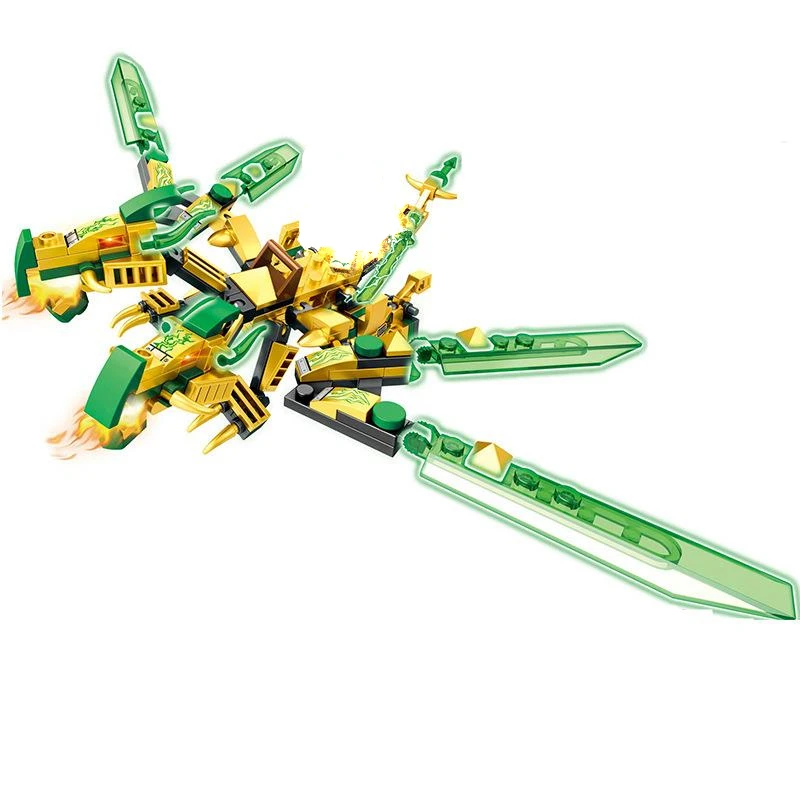 Игрушка 4in1 2021 серии ниндзя Golden Warrior мех меха робот Дракон сезон 14 строительные