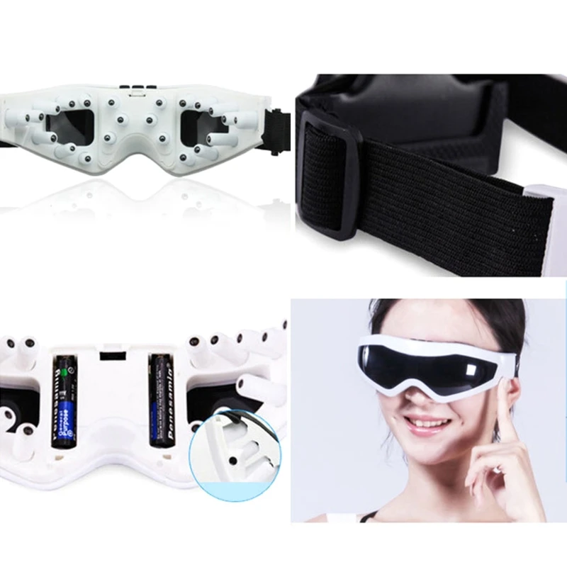 

E65F Wireless Electric Eye Massager Magnetic Vibration Massage Glasses USB Rechargable 9 ModesEyes Care Device