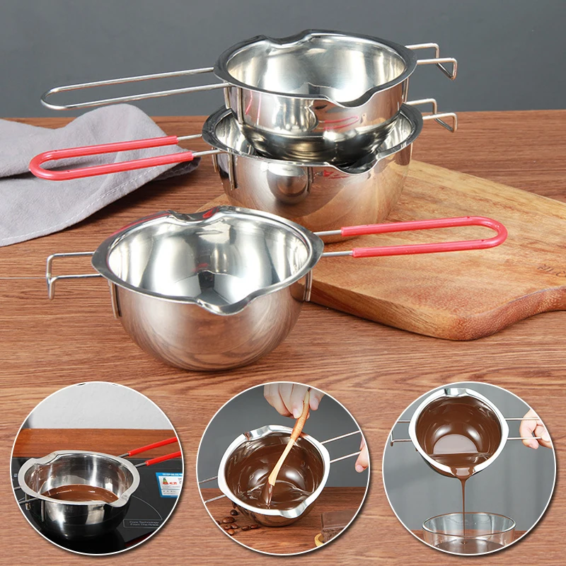 

Stainless Steel Long Handle Wax Melting Pot DIY Scented Candle Soap Chocolate Butter Handmade Soap Tool Non-stick Easy Cleaning