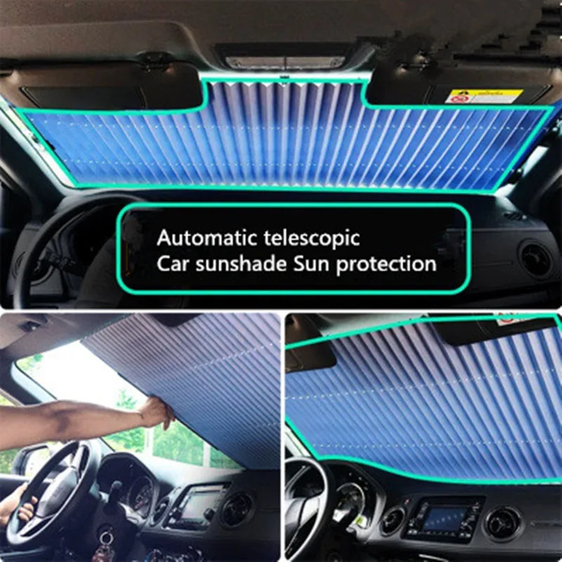 Автомобильный Выдвижной солнцезащитный козырек переднее ветровое стекло чехол