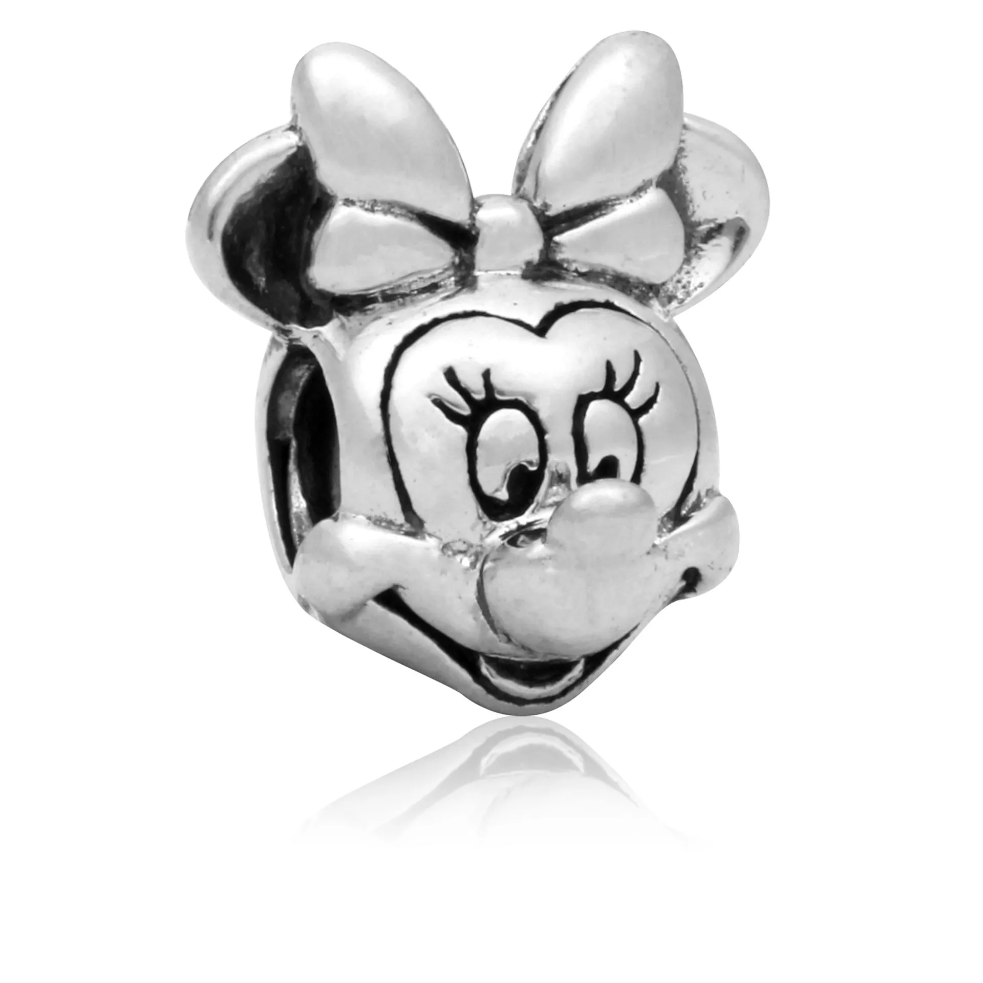 1 шт. Bijoux Микки бусины в виде Микки-Мауса серебро сирадеен DIY большое отверстие