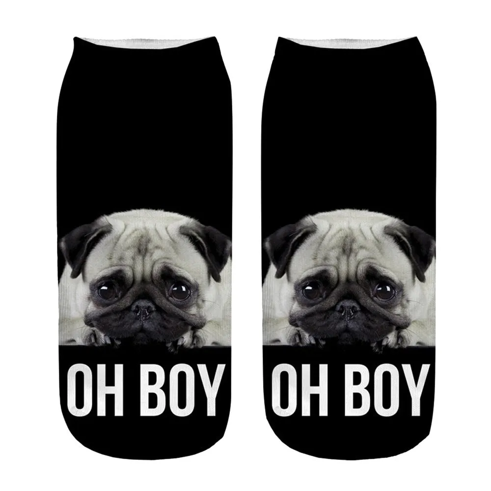 

Unisex Socks Popular Funny 3D Dog Printing Short Cotton Socks Women Men Christmas Socks Meias Femme Low Cut Anklet Sock Y729