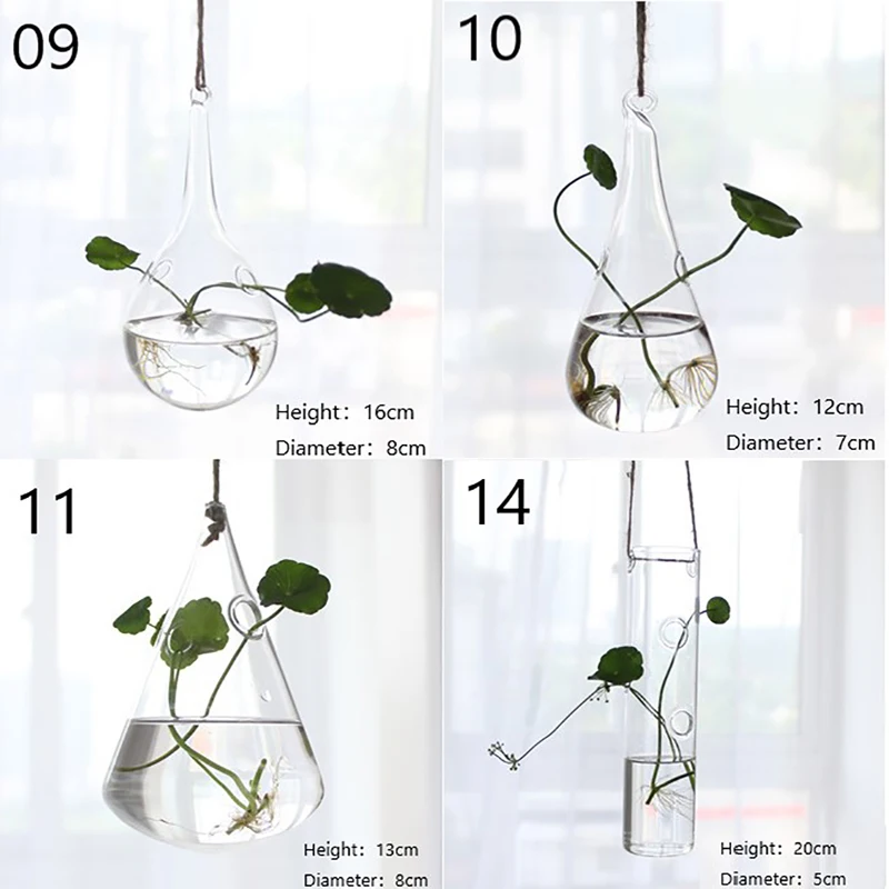 Home Planters Clear Glass Flower Plant Stand Hanging Vase Ball Terrarium Container For Garden And Home Decor 2