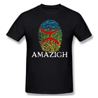 Винтажная футболка из размера плюс хлопка с коротким рукавом, Amazigh Proud Gift