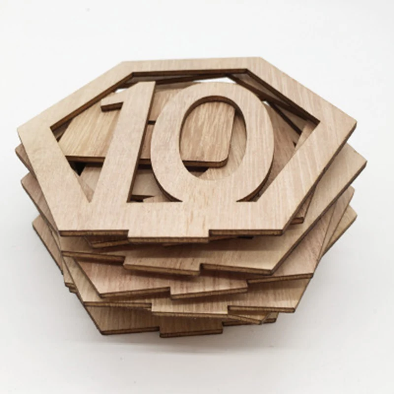 10 шт. карточный стол с шестигранными цифрами для европейских свадеб | Дом и сад