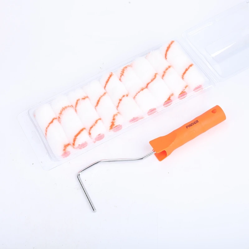 

D0AC 10pcs Paint Foam Foam Brush Rollers Decorators Brush Smooth Tools Handles Painting Decorating Painting Tool Set Home