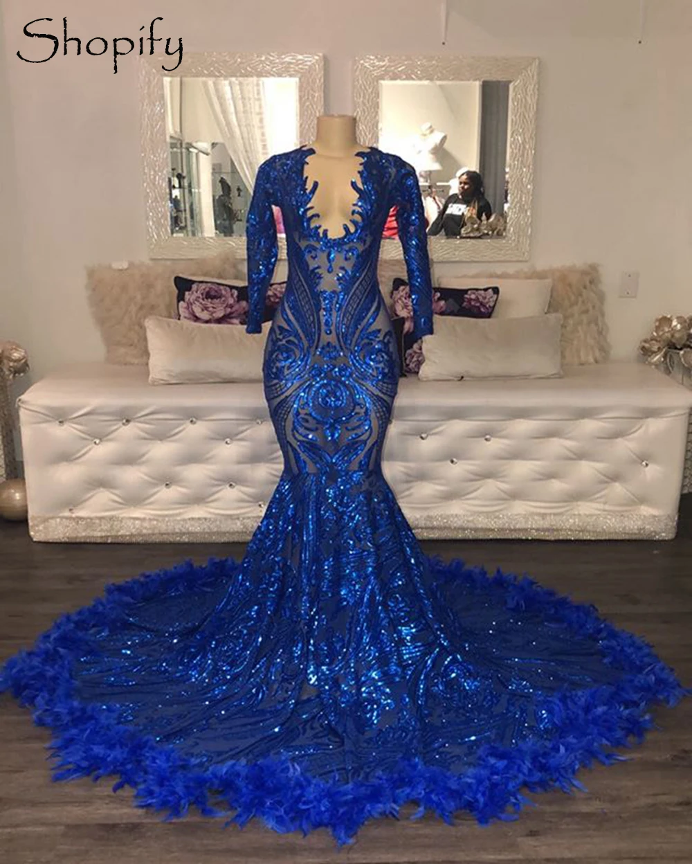 Long Sleeve Mermaid Prom Dresses 2022 