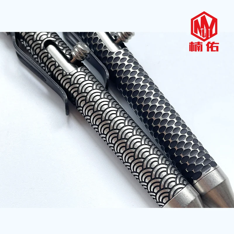 Murah 1 Buah Pena Baut Multifungsi Pena Taktis Angin Nasional Pasang Nasional Portabel Paduan Titanium EDC Alat Luar Ruangan Pena Menulis