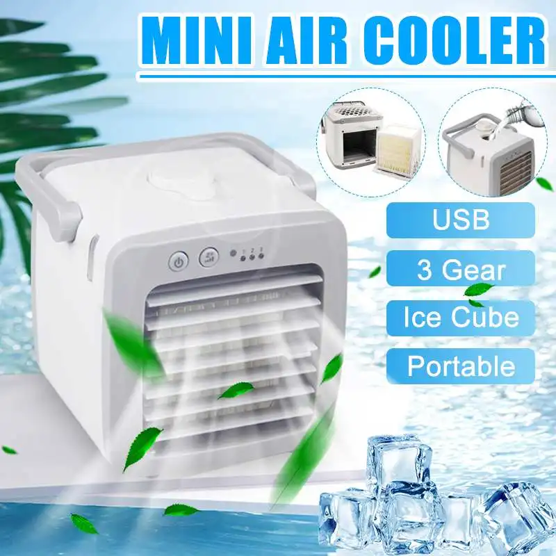 

Мини-кондиционер увлажнитель охладитель воздуха вентилятор USB Портативный кондиционера 3 Шестерни личное пространство очиститель для рабо...