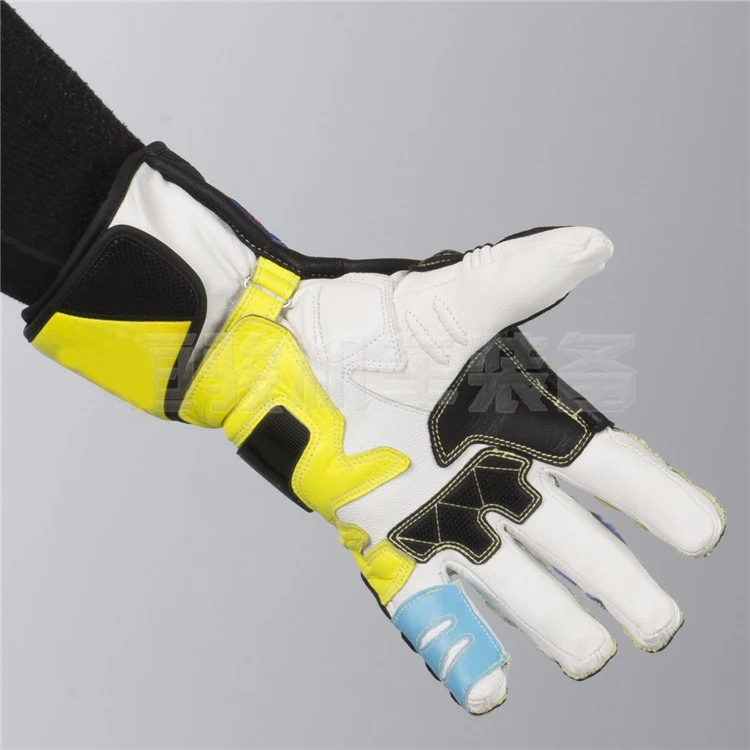 

Free shipping Moto gp For Dain Full Metal 6 Ross Motorbike Racing Leather Protective Gloves Racing Gloves