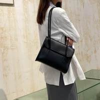 casual high quality women shoulder bag simple pu leather handbag messenger bags for women 2021 tote purse ladies underarm bag
