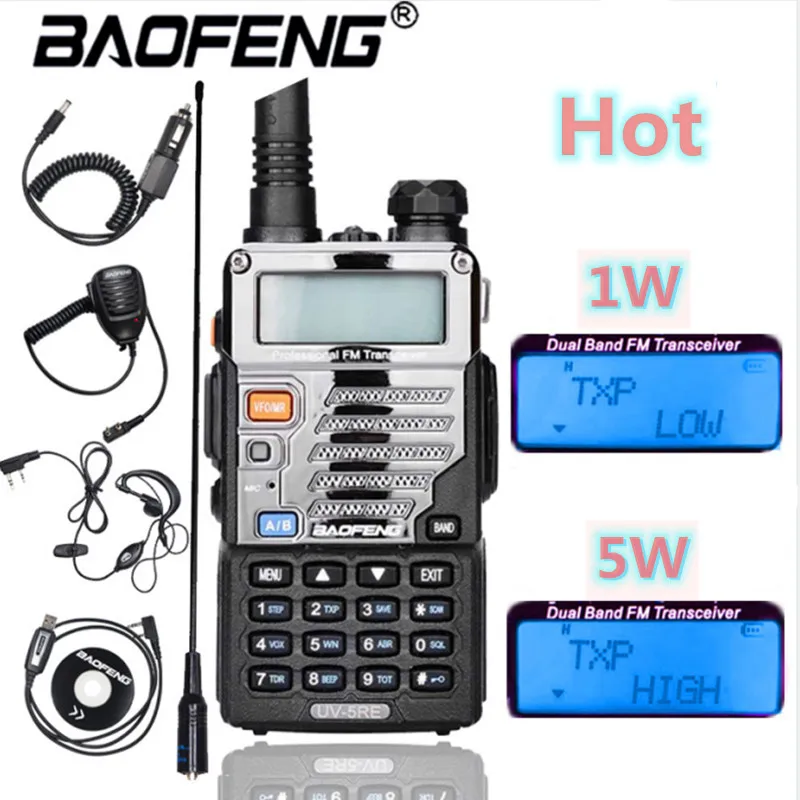 UV-5RE портативная рация Baofeng двухдиапазонный радиоприемопередатчик Cb Ham Uhf 400-520 МГц