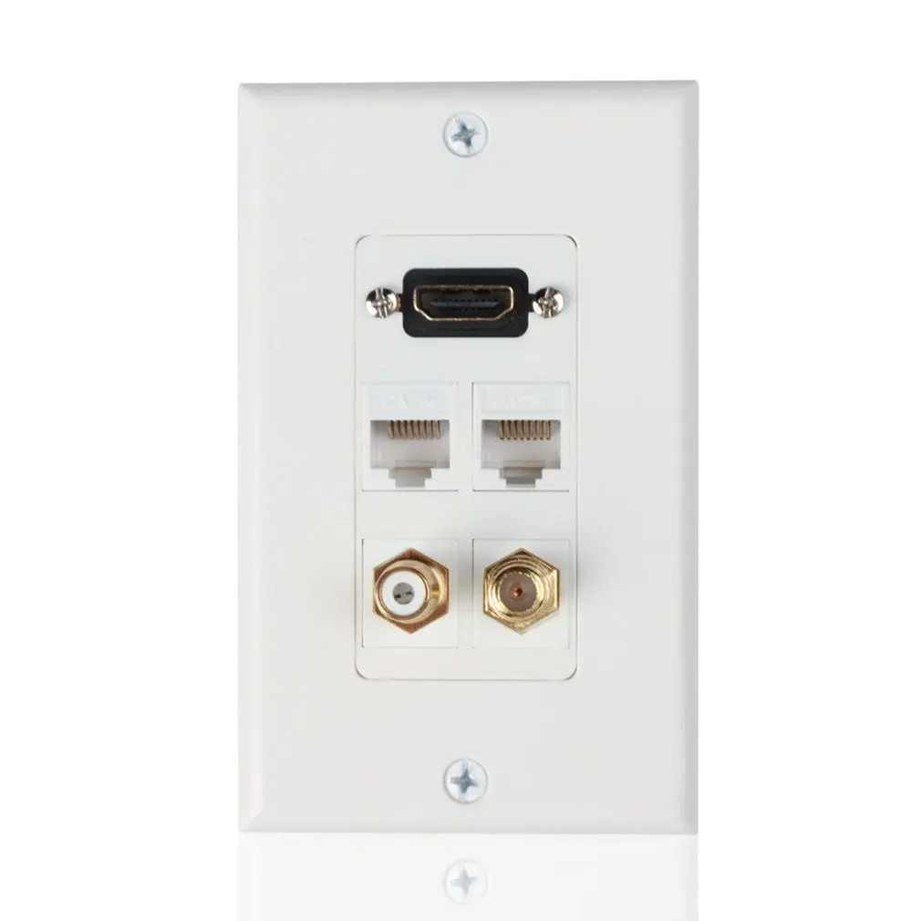 HDMI Ethernet сетевой RJ45RCA F коаксиальный разъем мульти комбо настенной розетки разъема