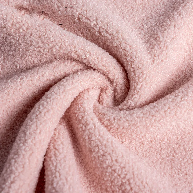 Искусственный мех Тедди ткань 160 см в ширину из ягненка флисовая для осени и зимы