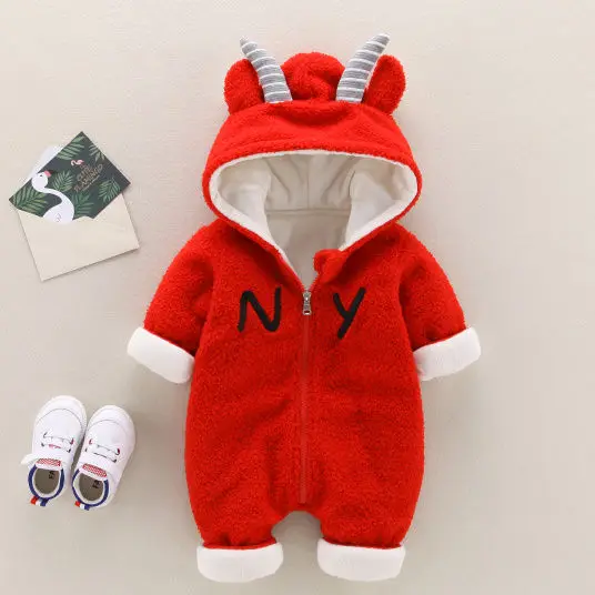 Детская одежда для тела теплая зимняя малышей ползает от 0 до 3 месяцев мальчиков