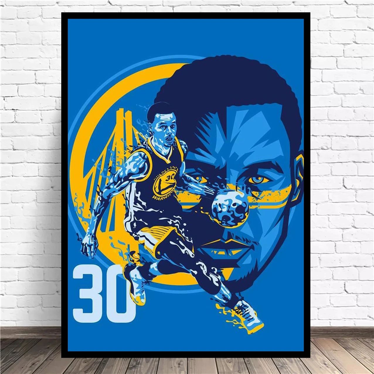 Постер-Веер HD Золотые государственные Воины Стефен Карри корзина домашний Декор