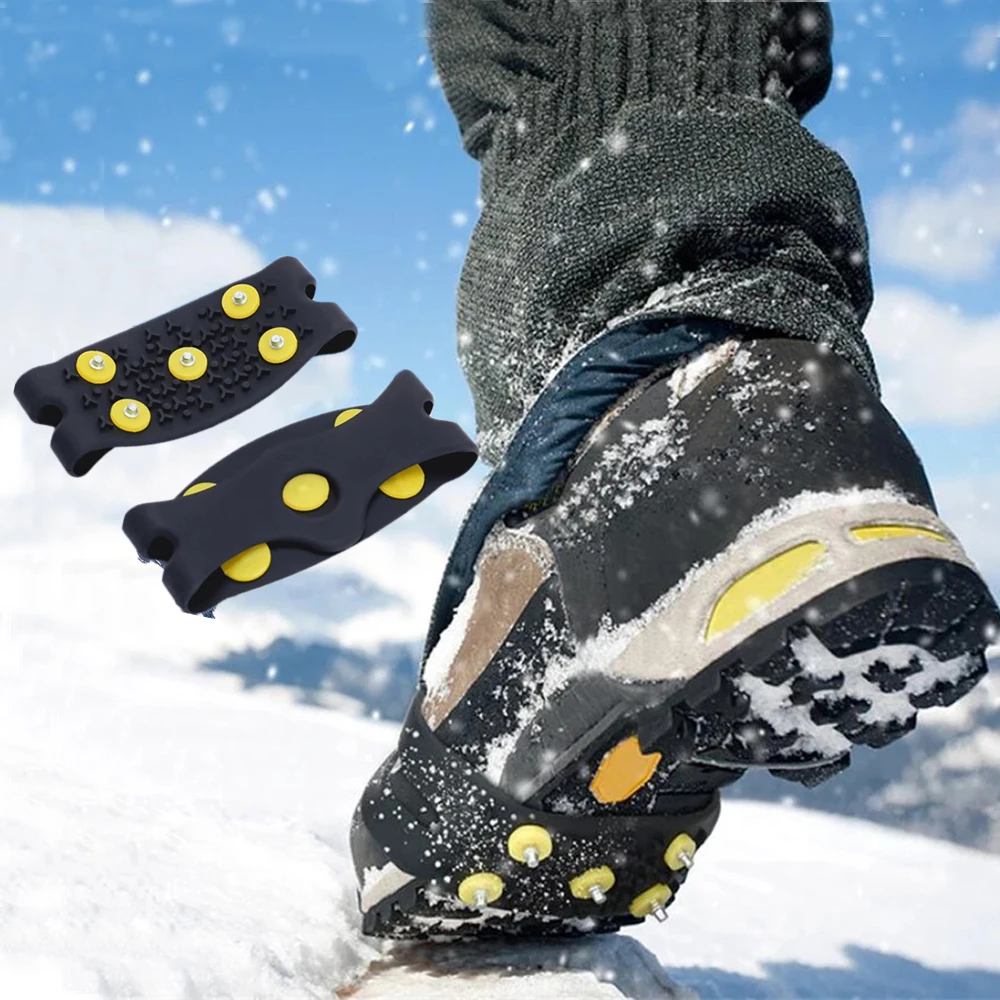 Crampons for Snow And Ice Gripper Shoe Spikes Grips for Winter Fishing Climbing Crampons Shoes Anti-slip Covers for Snowshoes