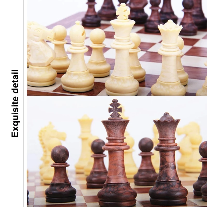 Plastic Chess Set Game Games of International Magnetic Folding Chessboard Pieces Chessman I16 | Спорт и развлечения