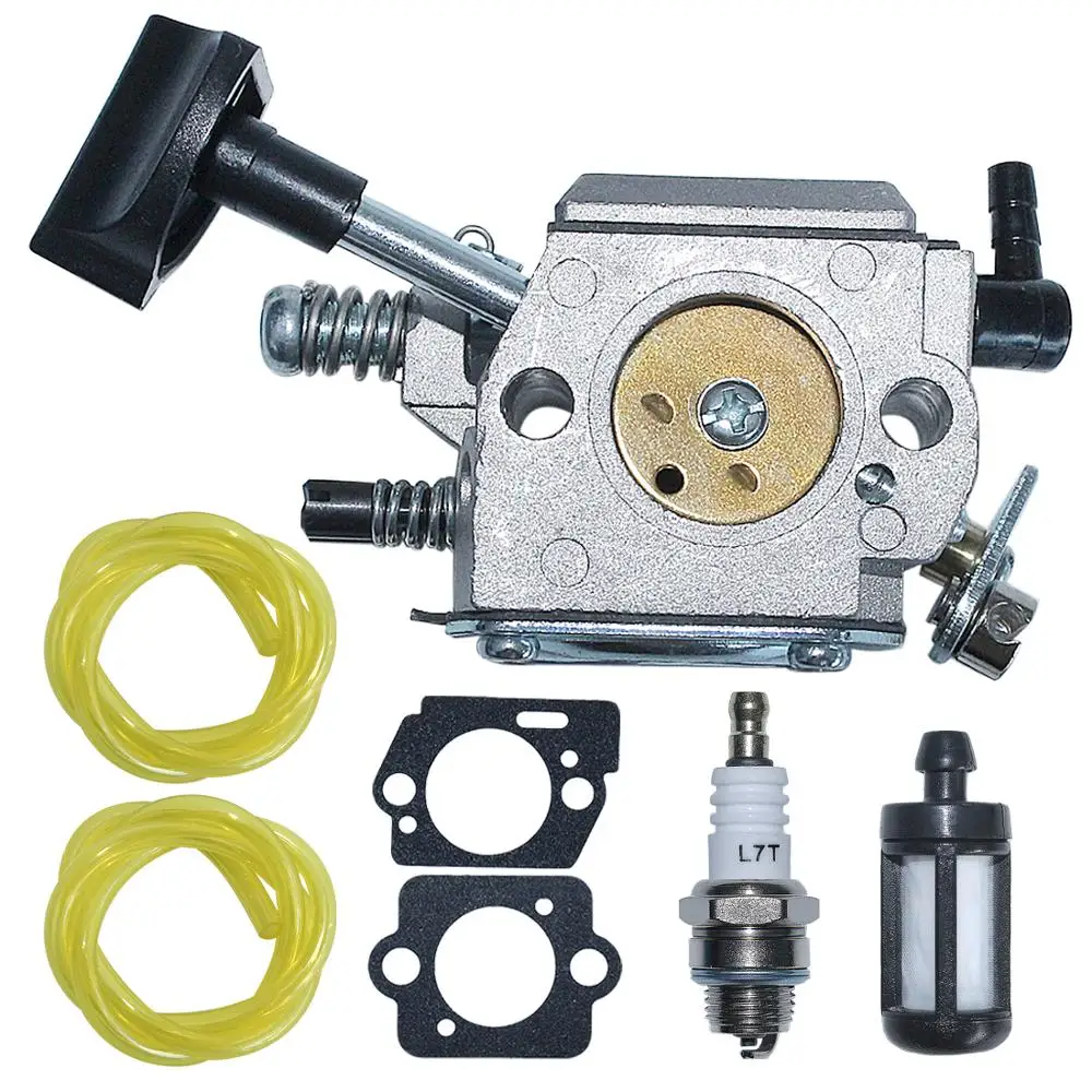 

Carburetor Fuel Filter Line Gasket wSpark Plug Kit For Stihl SR320 SR340 SR380 SR400 SR420 BR320 BR340 Backpack Blowers parts