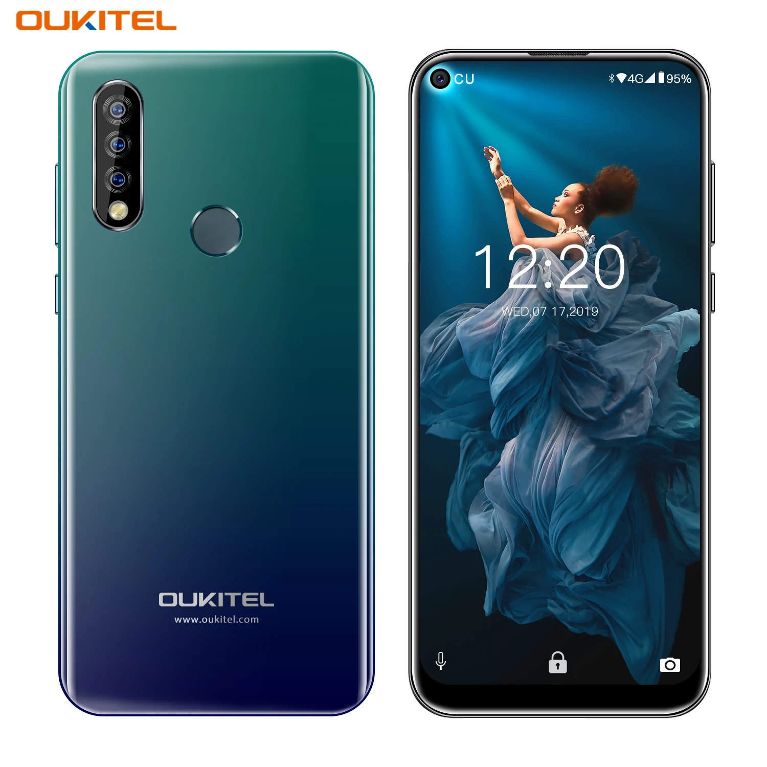 OUKITEL C17 Pro 4 Гб 64 Гб мобильный телефон 6,35 ''полный экран распознавание лица отпечатков пальцев Android 9,0 13MP двойная камера 4G сеть 2.4GH 5G Wifi